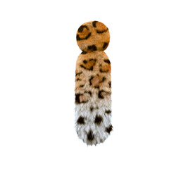jaguar letter I - Small 3d leopard font - Suitable for safari, wildlife or nature related subjects © chris3d