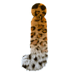 jaguar letter J - Lowercase 3d leopard font - Suitable for safari, wildlife or nature related subjects