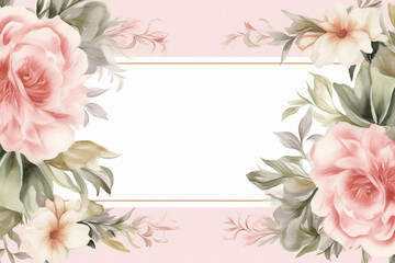 Greeting card with flowers. Can be used as an invitation card for wedding, birthday and other holiday and summer background