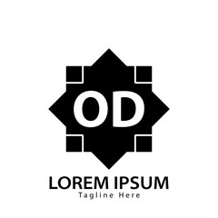 letter OD logo. OD. OD logo design vector illustration for creative company, business, industry - obrazy, fototapety, plakaty