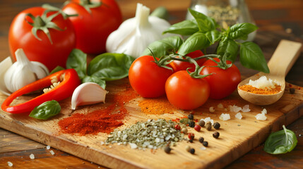 Preparation of Fresh, Healthy Ingredients for Favourite Recipes