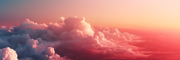 Enigmatic Sky: The Striking Splendor of Red-Soaked Cloudscape - obrazy, fototapety, plakaty