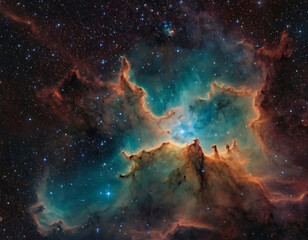 Obraz na płótnie Canvas colorful nebula, galaxies in space wallpaper