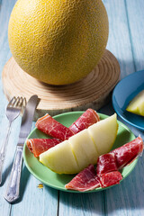 Sophisticated simplicity: Melon and Iberian ham