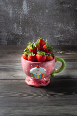 Taste of nature: Fresh strawberries in an elegant bowl.