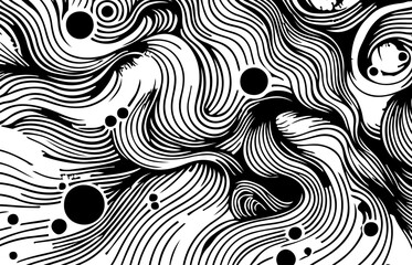 Abstract black and white  zentangle doodle background. - 778533928