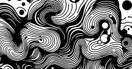 Abstract black and white  zentangle doodle background. - 778533938
