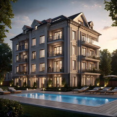 Obraz premium Exploring Modern Apartments and Buildings