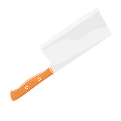 Cleaver knife color vector illustration