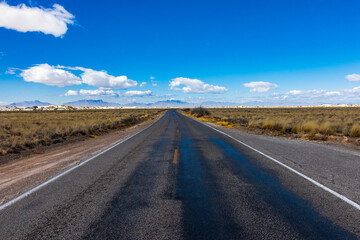 Park road in the desert.