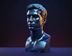 male bust sculpture artwork