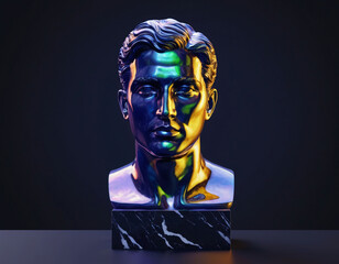 male bust sculpture artwork