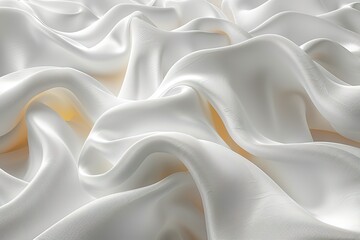 The image is of a white fabric with a wave pattern