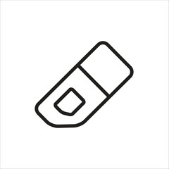 eraser vector icon line new template