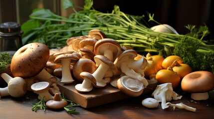 mushrooms in a basket