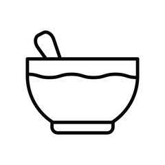 Obraz premium Bowl icon vector template design flat and simple