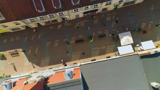 Street Sobieskiego Centrum Rynek Market Wejherowo Aerial View Poland