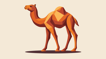 Camel logo vector illustration design 2d flat carto