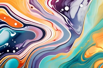 Closeup of abstract watercolor paint background texture with liquid fluid marbled paper texture banner texture. Generative AI (생성형 AI)