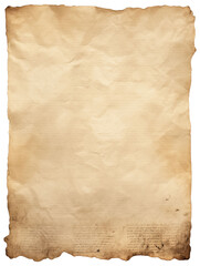 Png old used paper with rough edges isolated on transparent background - 778556315