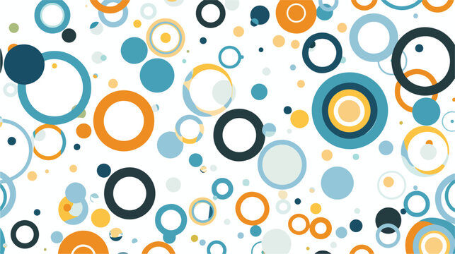 Abstract circle pattern Flat vector isolated