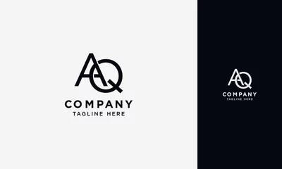 Fotobehang AQ or QA initial logo concept monogram,logo template © aulia hakim