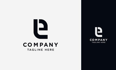 LE or EL initial logo concept monogram,logo template