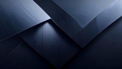 Modern black & blue abstract background. Minimalist design with geometric shapes & 3D effect. Futuristic & luxurious, perfect for premium designs. - obrazy, fototapety, plakaty
