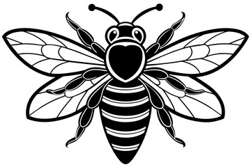 bee-on-white-background--vector-illustration