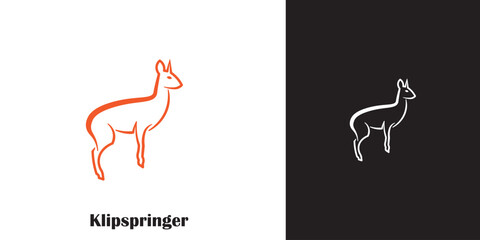 Klipspringer animal logo design, suitable for your business.