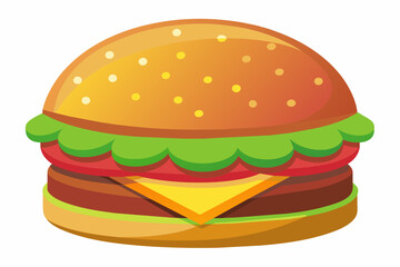 free-psd-fresh-beef-burger-isolated-on-transparent vector illustration 