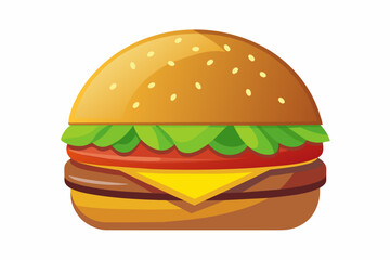 free-psd-fresh-beef-burger-isolated-on-transparent vector illustration 