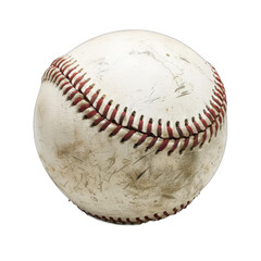 Fototapeta na wymiar A baseball is shown in a white background