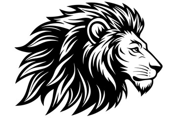 lion-logo-in-profile---no-background vector illustration 