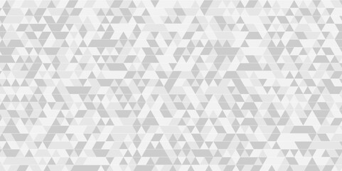 Vector geometric seamless technology gray and white triangle background. Abstract digital grid light pattern gray or white Polygon Mosaic triangle Background, business and corporate background.