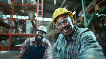 Diverse Warehouse Staff Loading, Sorting, and Managing Inventory in a Spacious Storage Facility : Man and Woman Teamwork in Logistics.