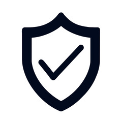 Security Shield Check Mark Icon - Verified Protection Assurance