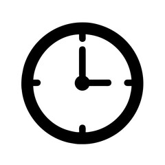 Classic Timepiece Icon: Clock, Time Symbol, Watch, Hour, Timer, Analog Clock, Clock Vector