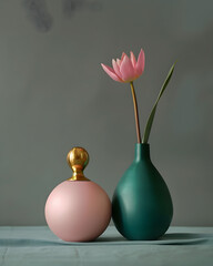 vase with tulips AI generated 