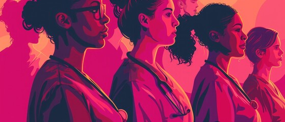 Every year, from May 6a?"12, the United States observes National Nurses Week to honor the contributions nurses make to society. Illustration in vector format