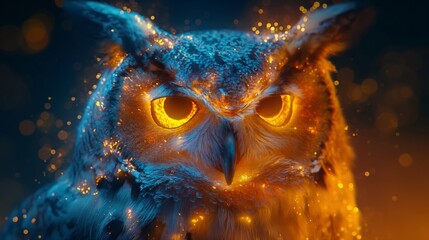 full figure of magic owl