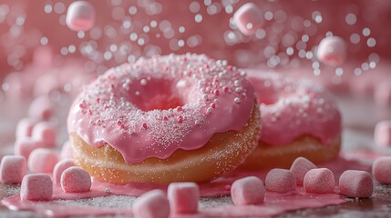 donuts with pink glazing