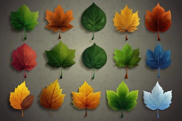 Obraz premium set of leaves