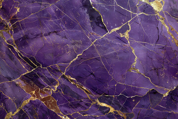 A rich purple marble texture with an overlay of fine, crackling veins in gold, adding a touch of luxury and refinement to the majestic backdrop. 32k, full ultra HD, high resolution