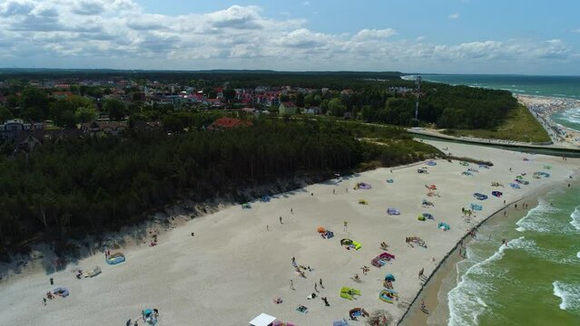 Beach Baltic Sea Rowy Plaza Morze Baltyckie Aerial View Poland