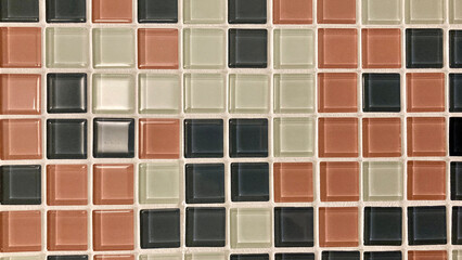 Colorful tile walls in retro shades