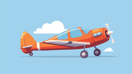 Obraz na płótnie Canvas Cute airplane icon illustration vector graphic 2d f
