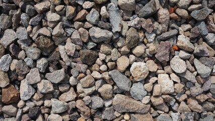 gravel that has been cleaned and ready to be used as building material