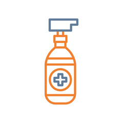 Antiseptic Line Two Color Icon