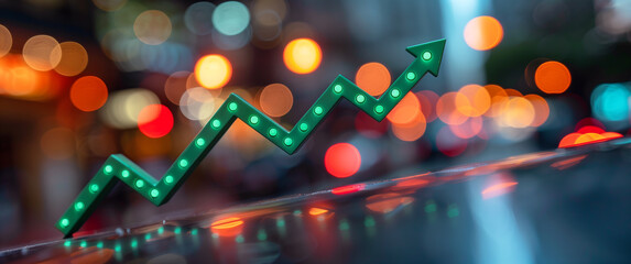 Stock charts climbing